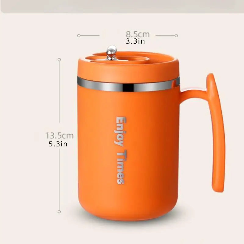 Stainless Steel Double-Layer Tea Cup with Lid and Tea Infuser Random Gift