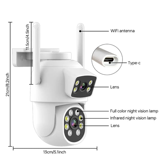 Smart Home IP Security Camera Baby Pet Camera Two-way Audio Video Record Remote Access Network Camera