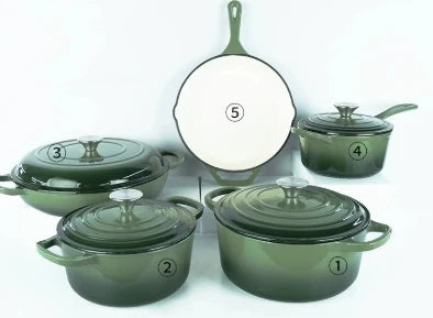 Best-selling Household Cast Iron Enamel Pots Ceramic Non-stick Pans Multi-functional Stew Pots Flat-bottom Pans