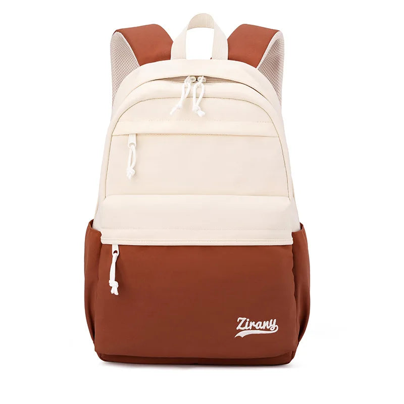 Most Popular High School Student Backpack Fashionable Waterproof Nylon Lining Simple Design Book Bags for Teens
