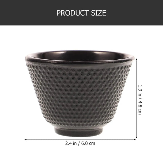 Tea Cup Black Tea Cups Japanese Cast Iron Tea Set Chinese Kung Fu Teacup Handcraft Mugs Set Enameled Interior 2oz/60ml