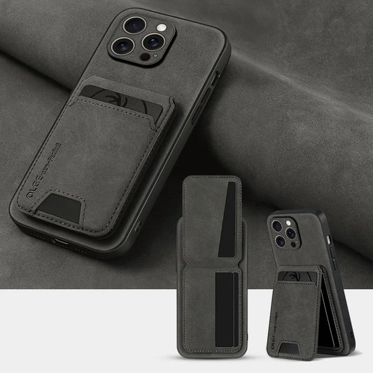 Business Fashion Anti-Fall TPU Material for 16Pro Max Case with Card Bag & Phone Grip 5 Colors Fy Brand