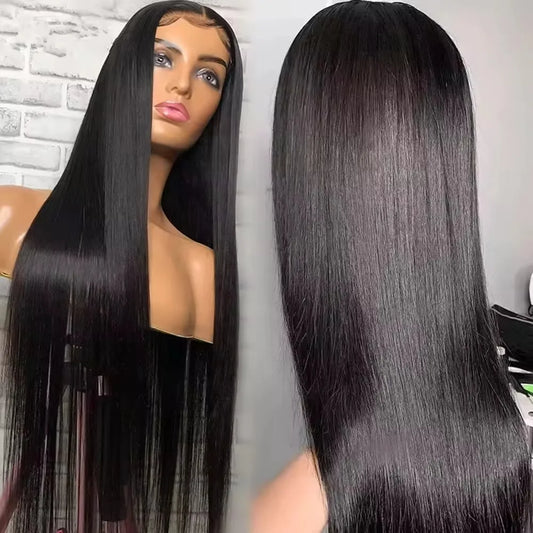 Factory Seller 12A Grade Straight Pre-Plucked Transparent Brazilian Human Hair Wig 200 Density 6x4 Wigs for Woman
