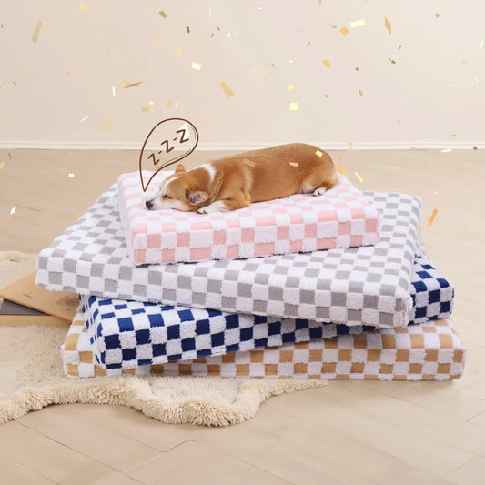Plush Orthopedic Memory Foam Dog Bed Large Luxury Waterproof Reversible Pet Bed with Washable Cover & Non-Slip Bottom