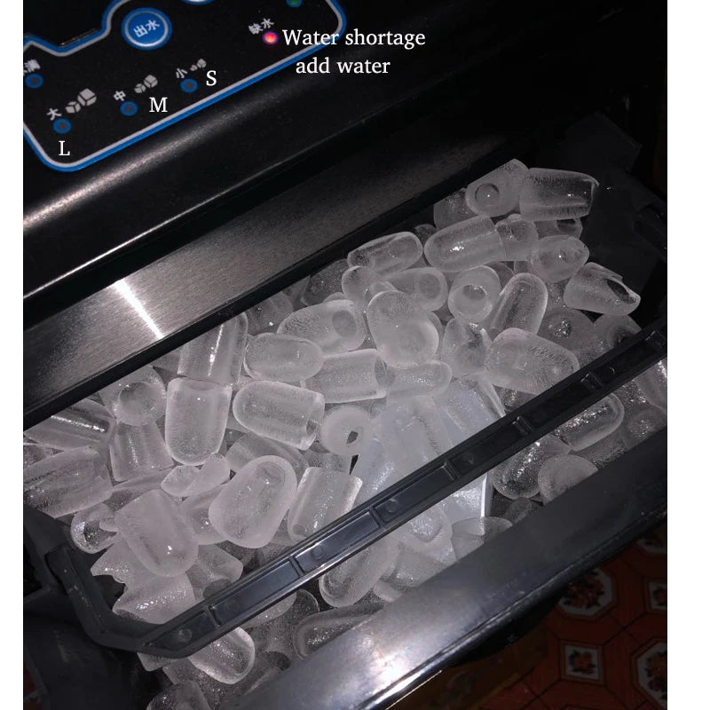 220-240V L/M/S size electric ice maker 25kg/day commercial countertop Automatic ice making machine ice cube making machine