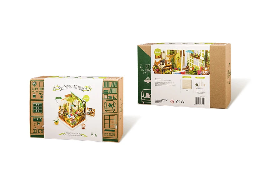 Robotime Rolife 3D Wooden Puzzles DG108 Miller's Flower Tiny DIY Miniature House USA Drop Shipping
