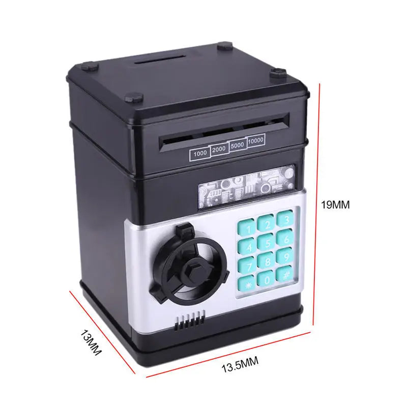Electronic Piggy Bank Safe Money Box for Children Digital Coins Cash Saving Safe Deposit ATM Machine Birthday Gift for Kids