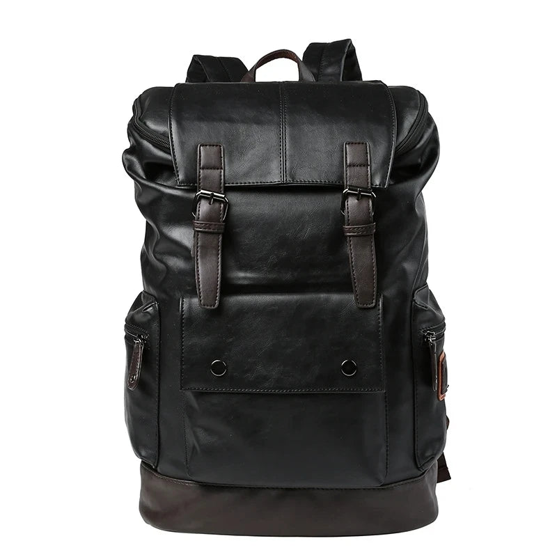 Fashion High Capacity Backpacks for Men PU Antitheft Travel Backpack Mens Laptop Bags Business Backbag Student School Bag