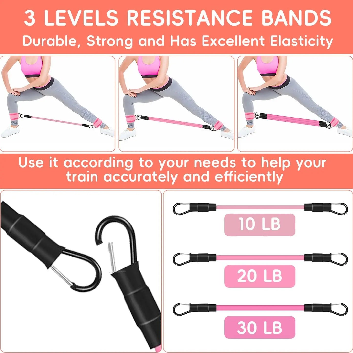 Ankle Resistance Bands Cuffs for Glutes & Butt Workouts-Fitness Exercise Equipment