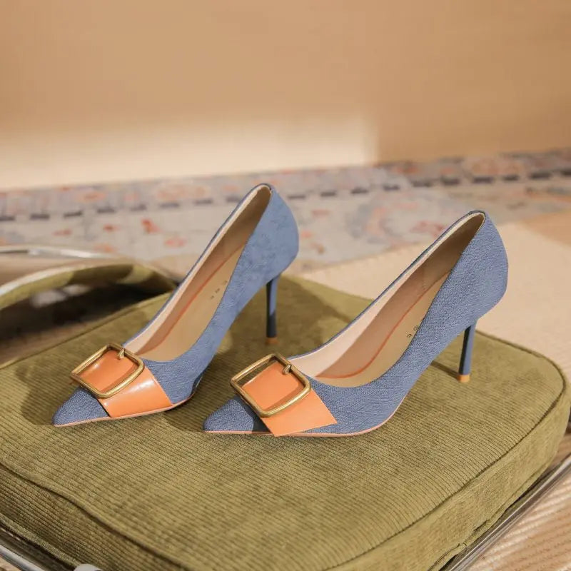 New Color 8CM Talon Haut 2024 Luxury Job Shoe Pump Designer Shoes Women Heels