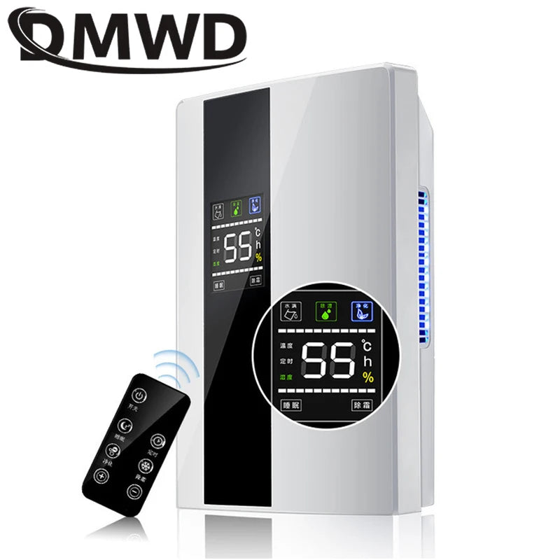 110V/220V Remote Electric Dehumidifier Air Cooling Dryer Purifier Desiccant Moisture Absorber Drying Machine External Water Pipe