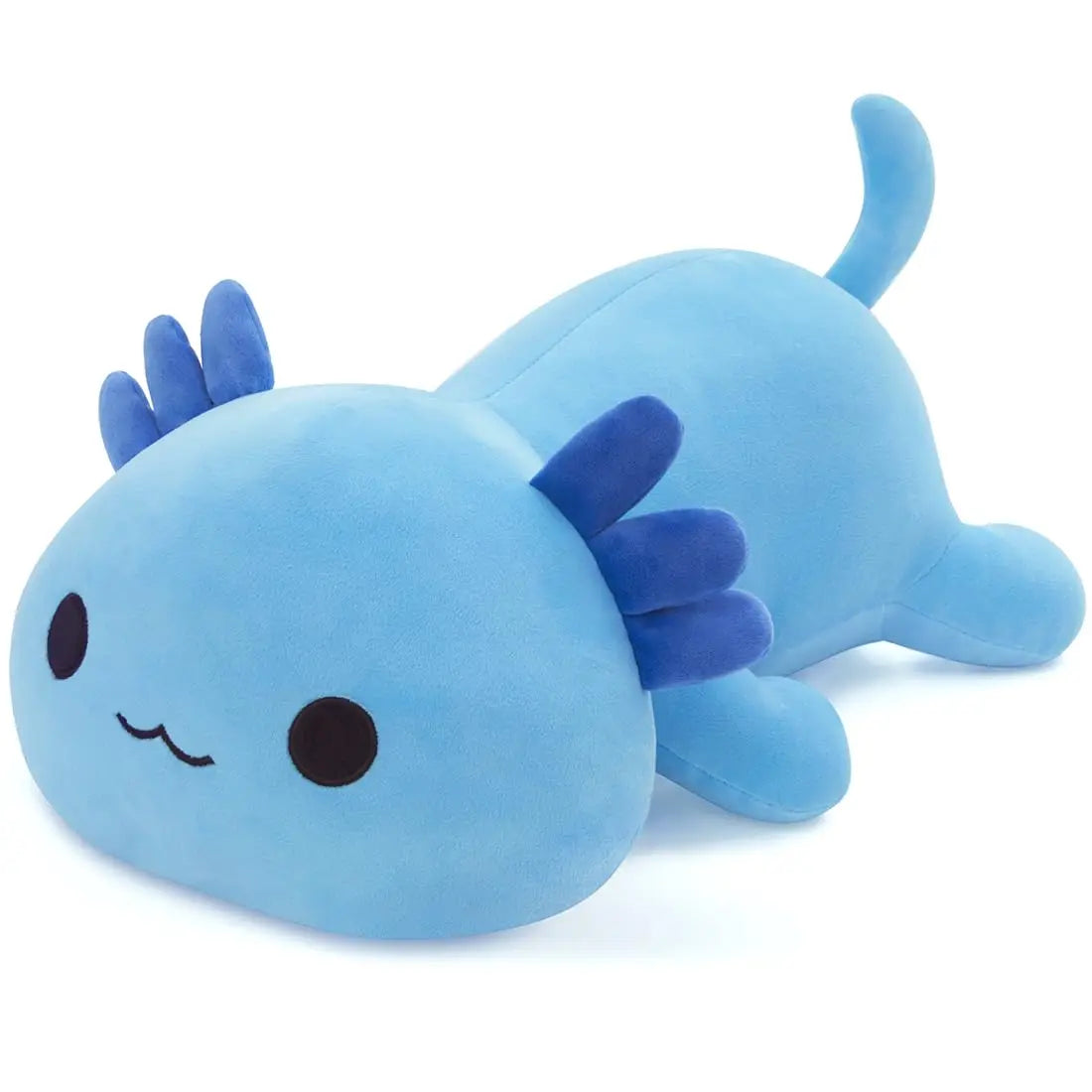 Cute Black Axolotl Kawaii Plush Pillow Toy 30CM/11.8Inch Soft Stuffed Animal Embroidered Sea Animal Stress Relief Plushie