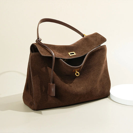 Women Bags Manufacturer Bags Luxury Genuine Leather Suede Tote Bag Custom Popular Women Shoulder Bag Handbag Trendy Hand Bag