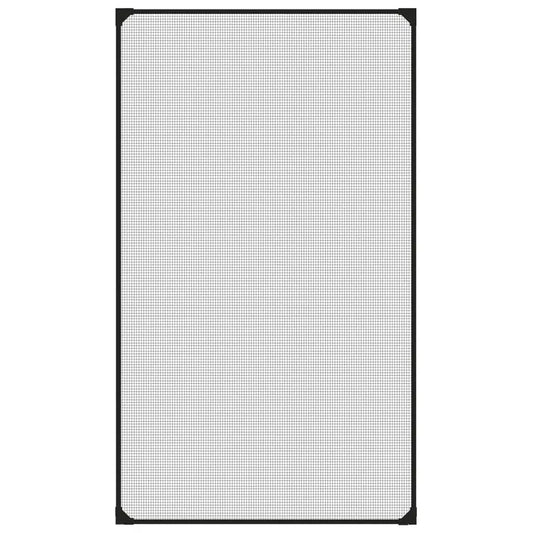 W2B VidaXL Modern Anthracite Fiberglass Insect Screen 31.5x55.1 in Anti-Mosquitoes Netting Pet Polyester PP Aluminum Material