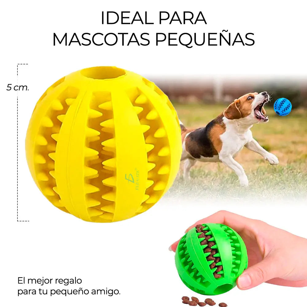 Elegate Mas.05.2 Manual Pet Feeder Ball Rounded Dogs Cats Plastic Interactive Food Dispensing Toy Indoor Use Solid Blue Co