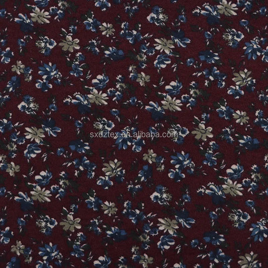 Fast Delivery High Quality Plain Active Staining Cotton Flannel Floral Fabric Casual Wear Cotton Shirt