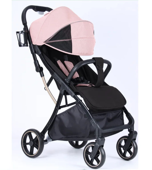 China Mall Baby Stroller Two-in-one Portable Lightweight Foldable Can Be Used Outdoors and in Cafes pink