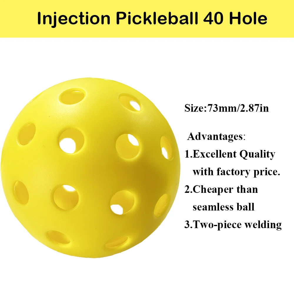 Customized High Quality Durable Pickleball Balls,USAPA Outdoor 40 Holes Pickleball Ball for Professional Pickleball Sports