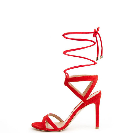 Sexy Summer Gladiator Sandals Top Quality Heels Fashion Women High Heel Stilettos Ladies Lace up Heels