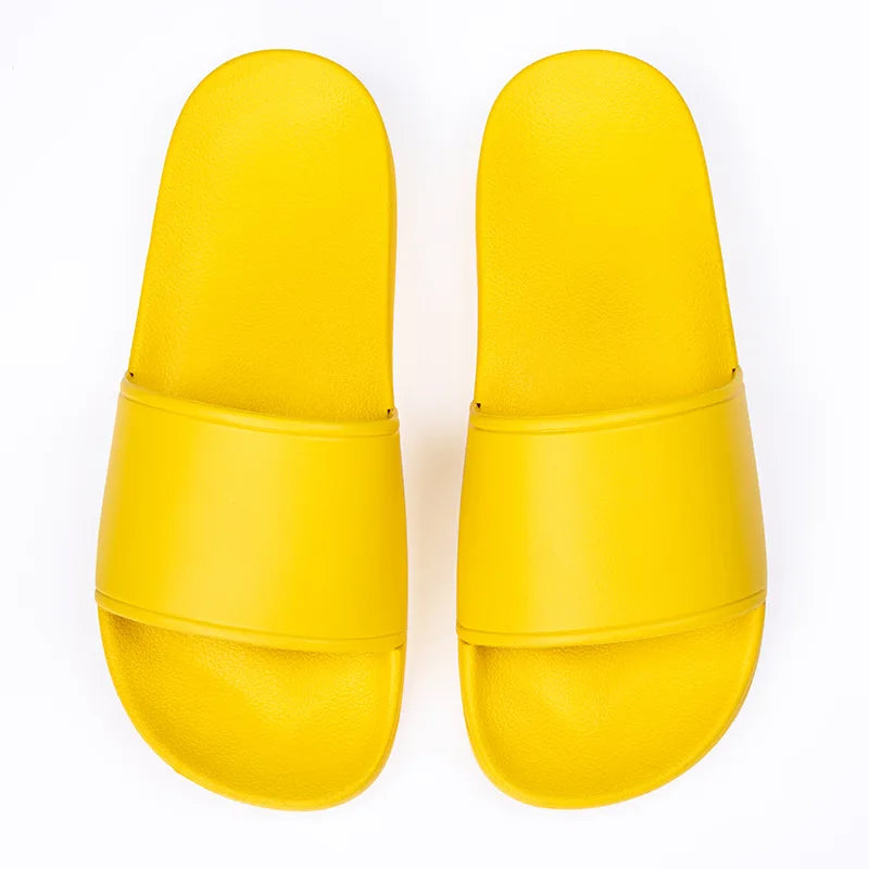 Custom Logo Anti-Slip Winter Spring Beach Slides with Open Toe Screen Printing PVC Embossed Mens' Slipper Footwear