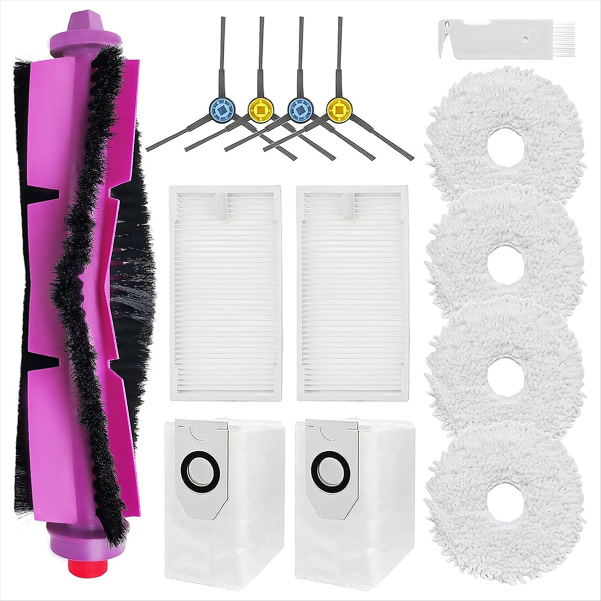 For Eureka J12Ultra / J12 Ultra, for Midea V12 Vacuum Cleaner Main Side Brush Filter Mop Bags Replacement Parts