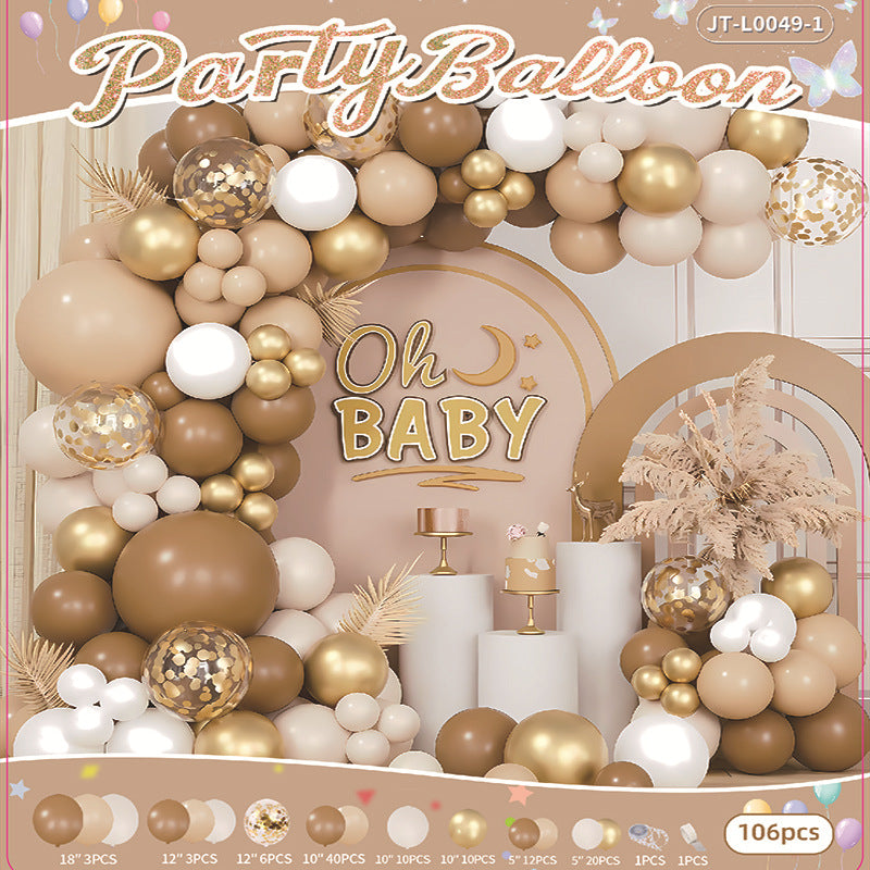 Balloon Chain Arch Set Scene Layout High-End Atmosphere Opening Birthday Party Decorations Anniversary Package