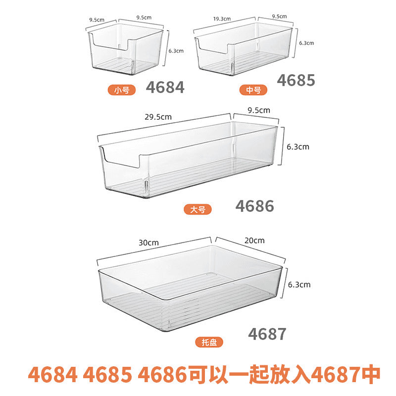 Food-Grade Storage Box, Acrylic Refrigerator Storage, Desktop Book Storage Box, Student Dormitory Sundries, Facial Mask Organization