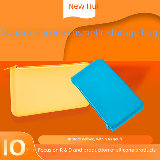 Silicone Travel Data Cable Clutch Bag for Storing Mobile Phones, Earphones, Makeup Brushes, and Cosmetics, Ins-Style Foreign Trade