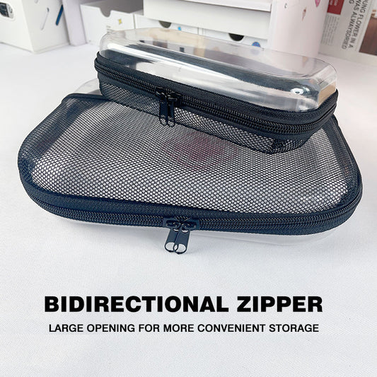 2025 Cross-Border Amazon Pet Mesh Tote Bag Zipper Mesh Storage and Sorting Bag Storage Bag Cross-Border Hot Seller