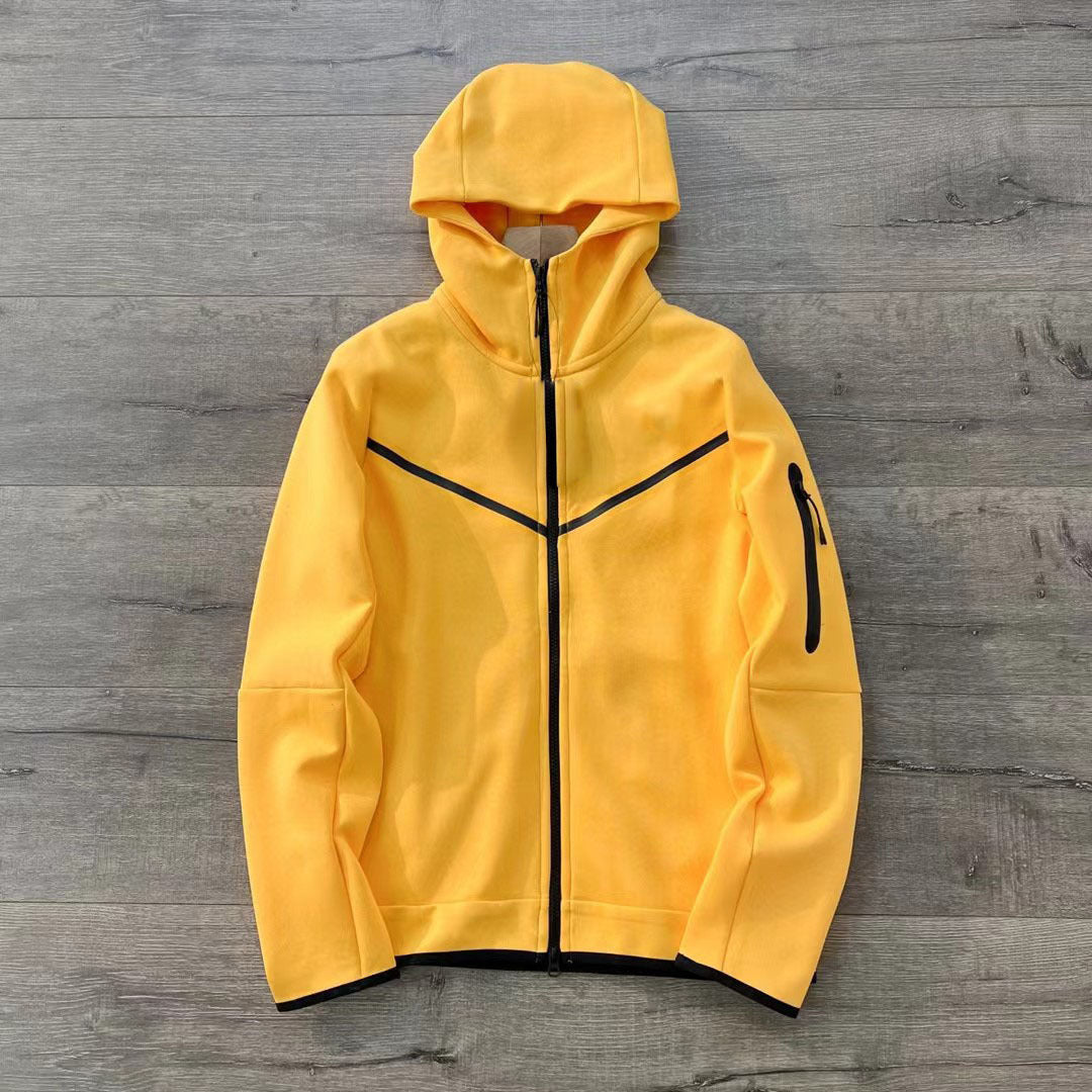 2024 Spring and Autumn Casual Sports Cotton Air Layer Hooded Zipper Cardigan Men's Jacket 490 Coat