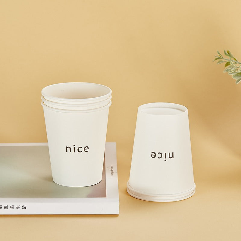 Disposable Paper Cups with Cute Cartoon Patterns for Commercial, Office, and Home Use, Food-Grade, 250ml, Thickened