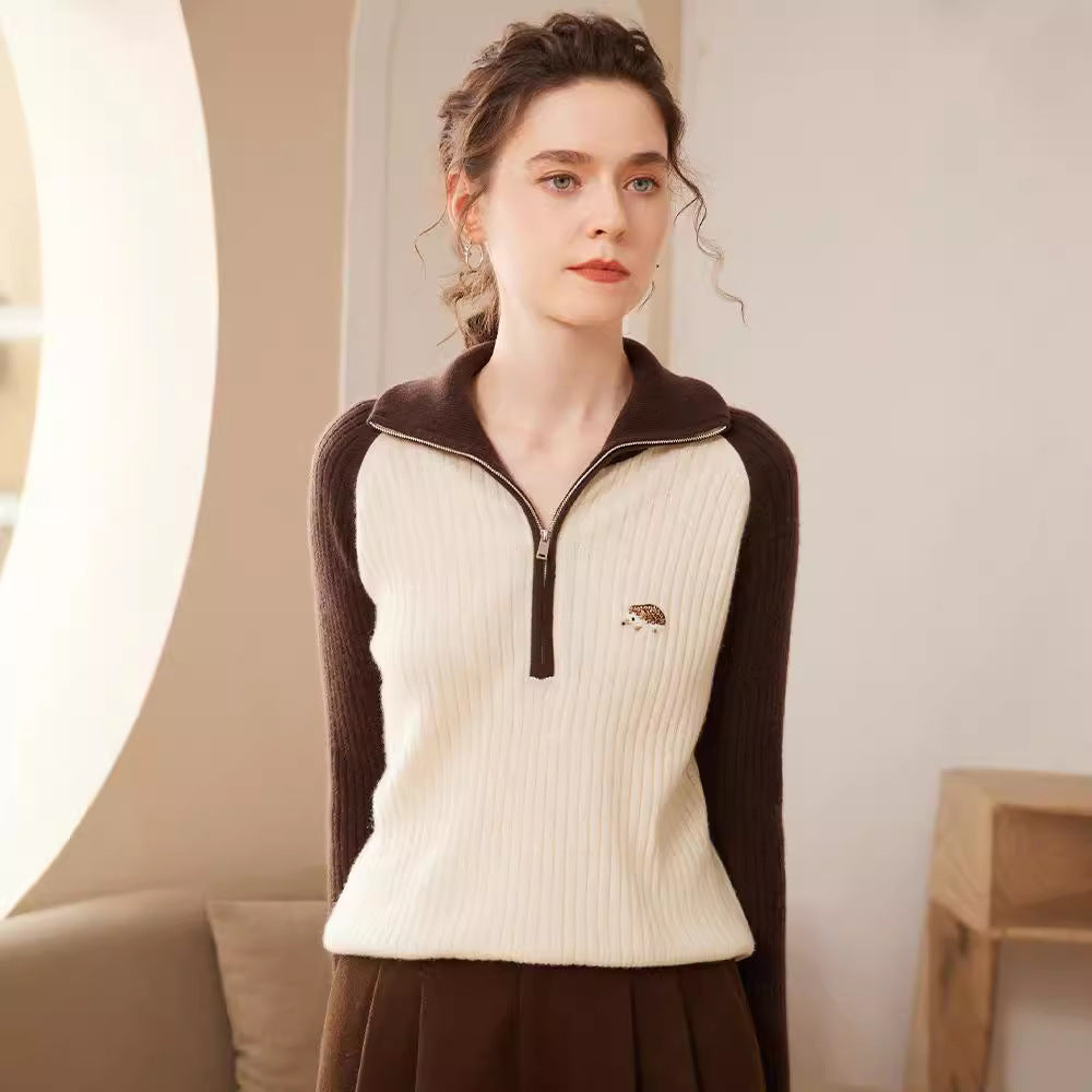 New Exquisite Hedgehog Cashmere Sweater For Women