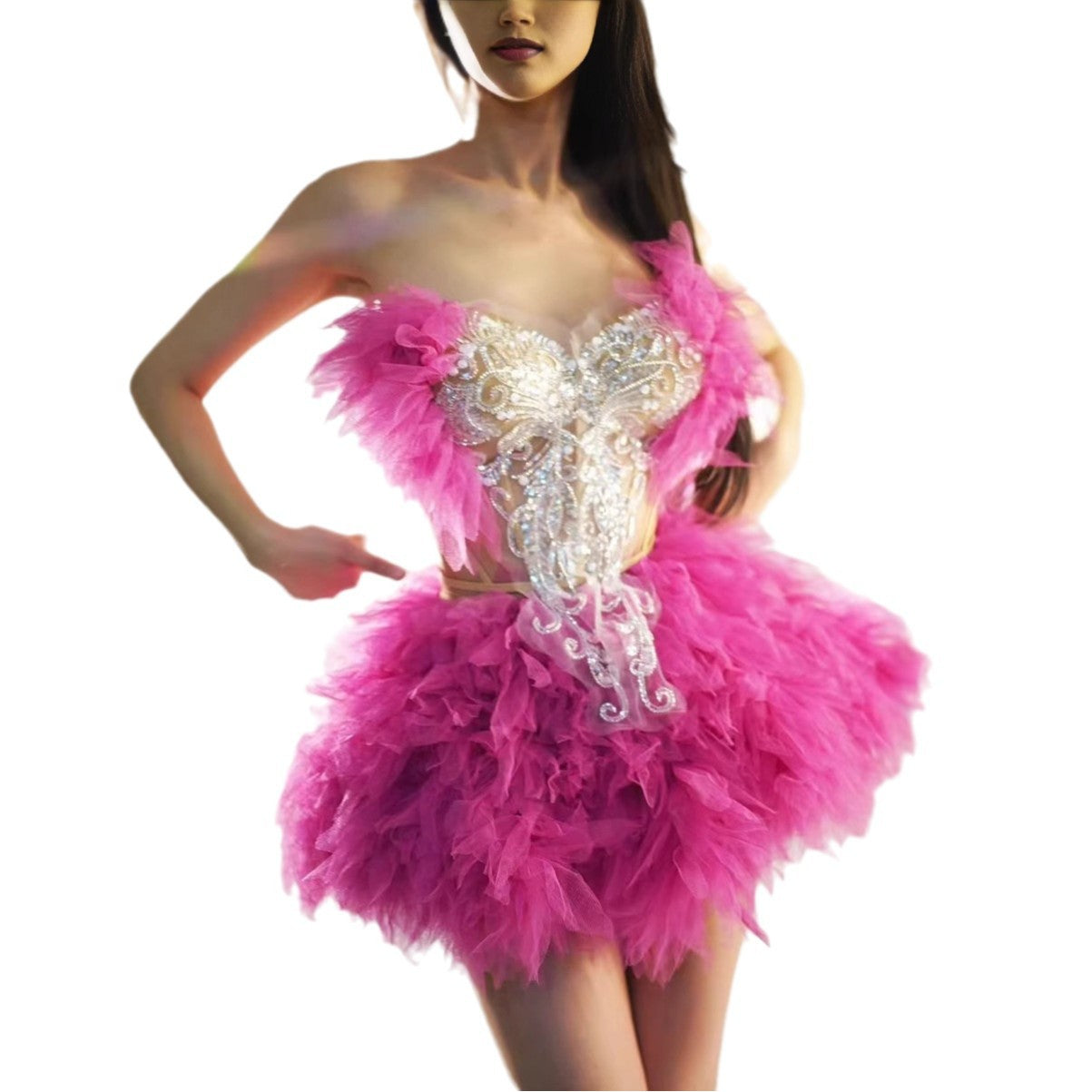 Vintage Mesh Sexy See-through Seaside Holiday Beach Dress