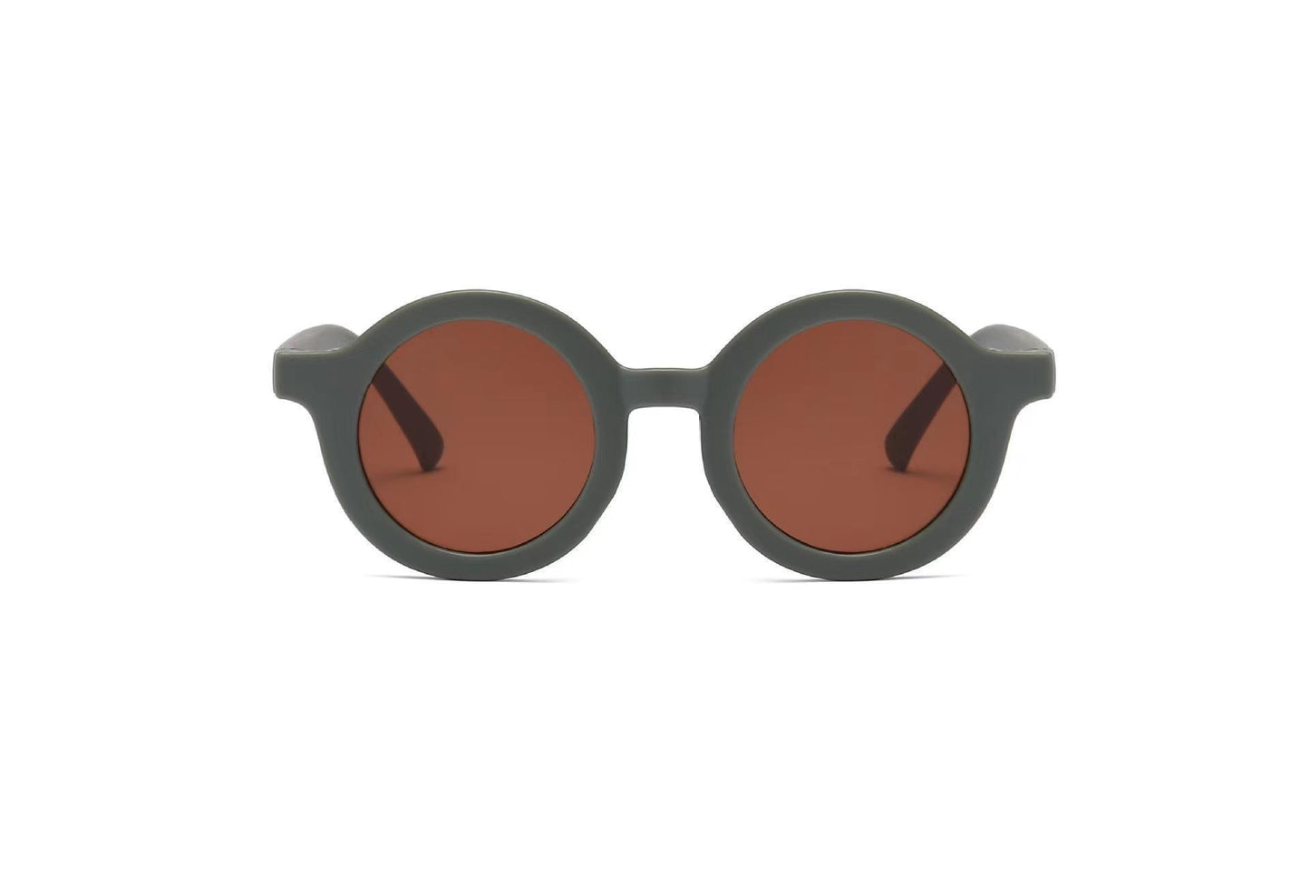 2023Ins Kidsren's Sunglasses Retro Boys and Girls Kidsren's Sunglasses Ready-Made Baby Round Frame Sunglasses