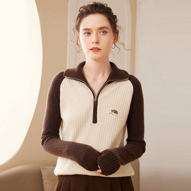 New Exquisite Hedgehog Cashmere Sweater For Women