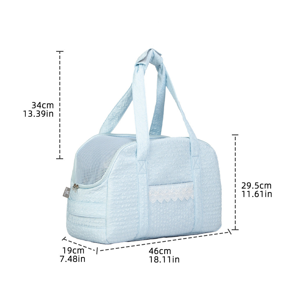 Lace Cat Bag Cat Bag Small Dog Pet Bag Breathable Dog Bag Portable Cat Bag Shoulder Pet Backpack