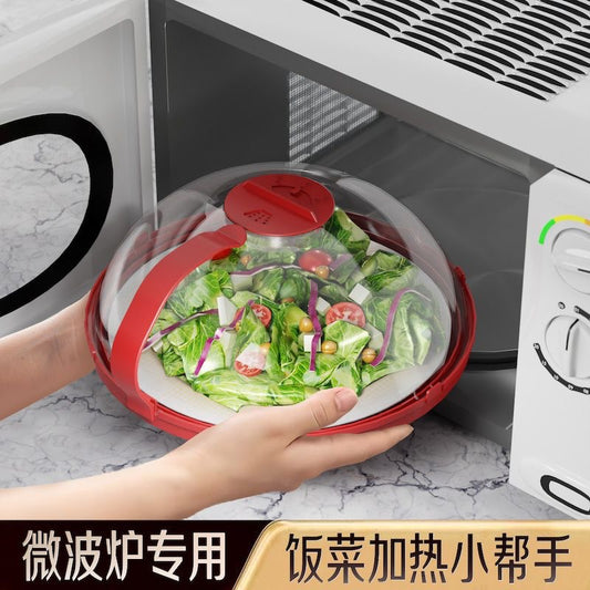 Microwave Oven Splash Cover High Temperature Resistant Bowl Cover Household Food Grade Plastic Heating Cover Special Hot Vegetable Cover for Fresh Keeping