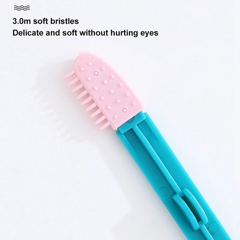 Pet Eye Comb Brush Tear Stain Remover Comb Silicone soft Grooming Tools Small Cat Dog Kitten Cleaning Eye Scabs Dog toys Cats