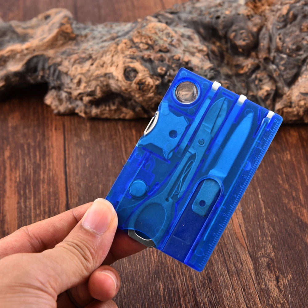 Camping Multifunctional Swiss Army Knife Card Combination Multi-purpose Survival Tool Beauty Suit Tool Card