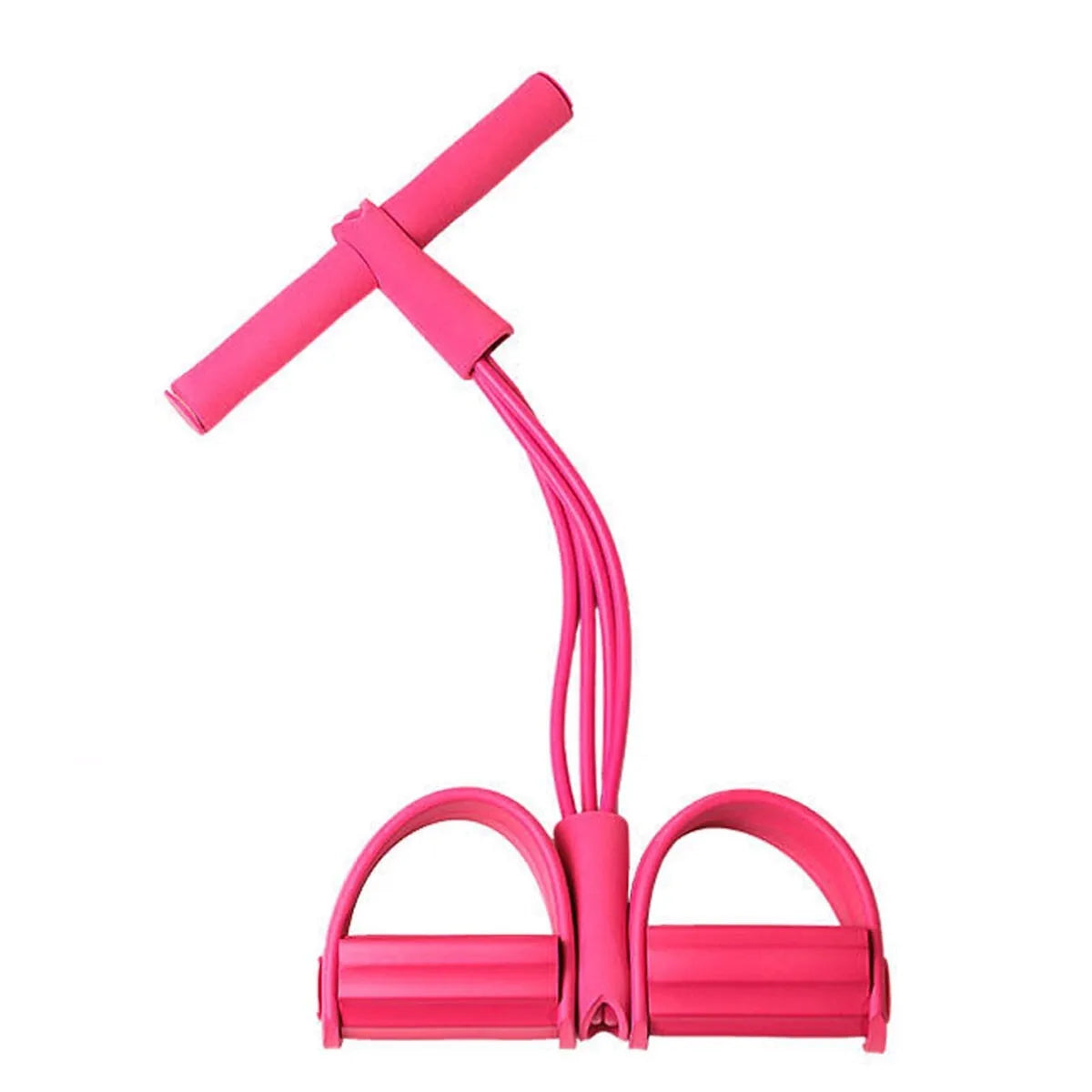 4 Tube Tension Rope Puller Pedal Ankle Exerciser Abdominal Fiess Sport UK