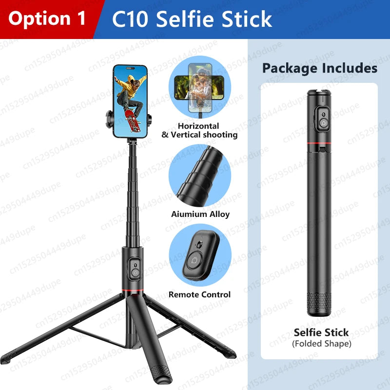 Wireless Selfie Stick Tripod for Smartphone, Aluminum Alloy 72 inch Selfie Stick Portable for iPhone 13 14 pro max Android Phone