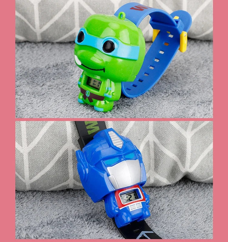 Ninja Turtles TMNT Kid Cartoon Cool Watch Toy 3D Watches Birthday Gift Electronic Watches Toy Watch Clock Children Xmas Gift New