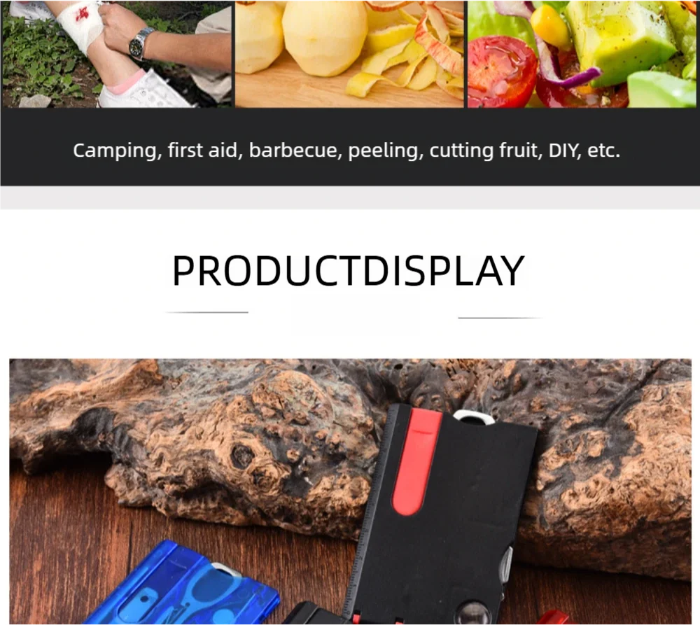 Camping Multifunctional Swiss Army Knife Card Combination Multi-purpose Survival Tool Beauty Suit Tool Card