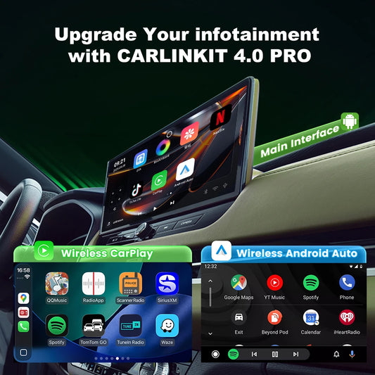 Carlinkit Android 12 CP2A Pro CarPlay Wireless Android auto Wireless Adapter Support Wired CarPlay Netflix YouTube TikTok Wifi