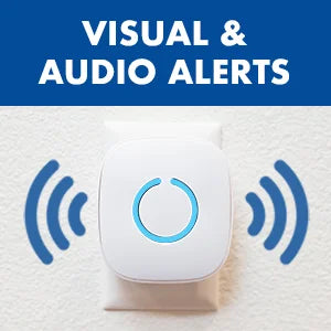 Wireless Doorbells for Home, Apartments, Businesses, Classrooms, etc. - 1 Door Bell Ringer & 2 Plug-In Chime Receiver