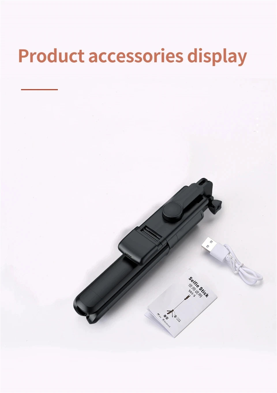 MEUYAG Wireless Selfie stick Tripod With Fill Light Bluetooth Shutter Remote Control Portable Foldable Monopod For Smart Phone