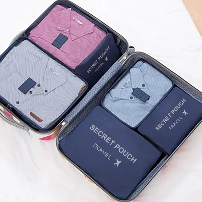 Hochwertiges 6-teiliges Reisegepäck-Organizer-Set – Leichte Packwürfel für optimale Kofferorganisation