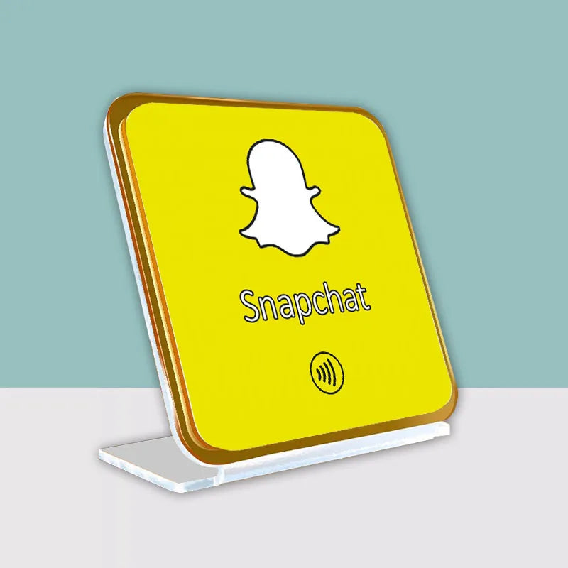 NFC Dual Chips Acrylic Restaurant Table Display Stand for Google+Instagram Google+Facebook Social Media