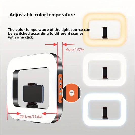 Live Fill Light Rechargeable 4000mAh Adjustable Brightness LED Lights Phone Camera Selifie Light Photo Graphy Portable LED Light