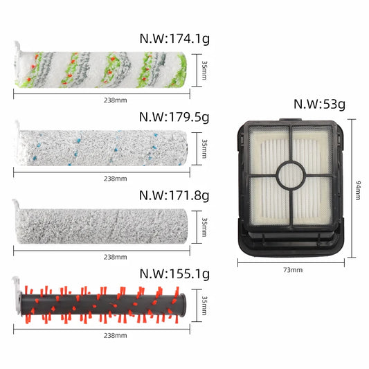 HEPA-Hauptbürstenfilter für Bissell Crosswave Cordless Max 2554, 2554A, 2590, 2596, 2596B, 2596M, 2765, 2765F, 2765Z, 2767Z, 2765E, 2765N